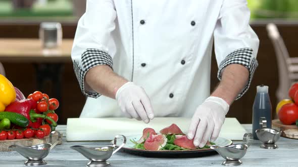 Chef Making Salad