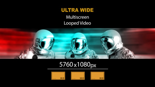 Ultra Wide HD Astronauts Spacial Ligths 03