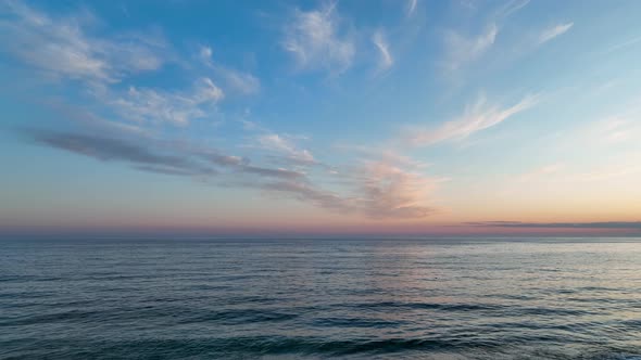 Colorful sunset over the Mediterranean Sea