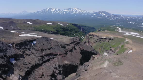 Dangerous Canyon Near the Mutnovsky Volcano in Kamchatka