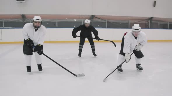 Hockey Forward Players Standing In Stance