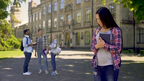 Asian Exchange Student Suffering Lack of Friends at Foreign University, Lonely