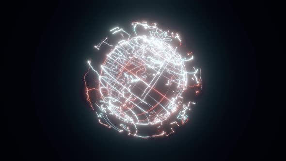 Circuit Board Earth Hologram 4k alt