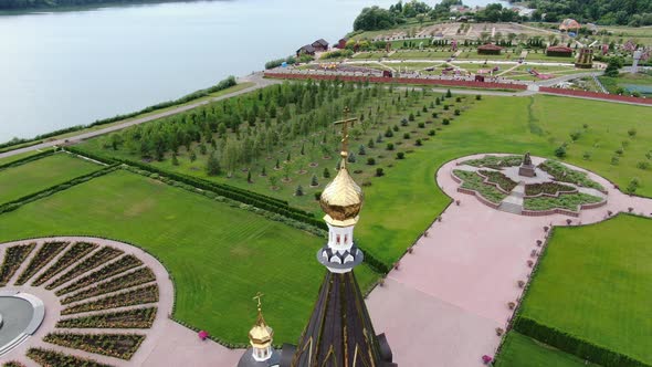 Flying Around Temple Nativity Of The Blessed Virgin