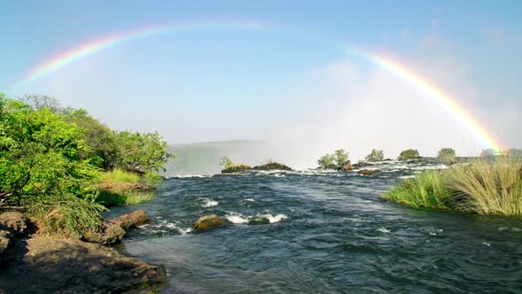 Victoria Falls Rainbow Slow Motion