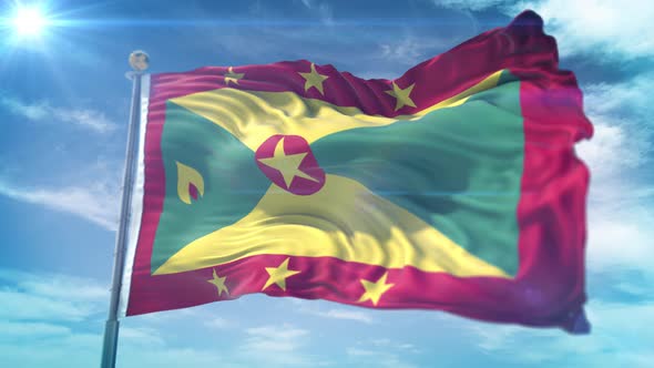 4K 3D Grenada Flag
