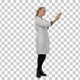Young pretty female doctor makes selfie, Alpha Channel - VideoHive Item for Sale