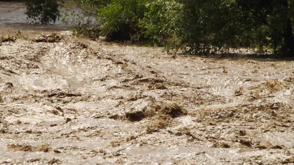 Dirty River Rubbish Pollution. Sewage Floating. Global Warming , Water Disaster