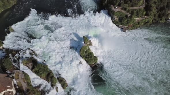 Aerial View of Rhine Falls, Switzerland