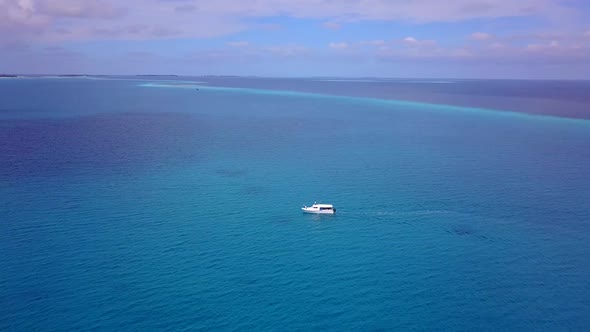 White Yacht in Rays of Morning Sun