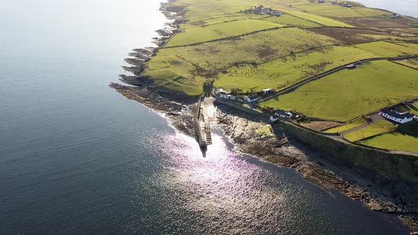 Aerial View of the Ballysaggart Pier and the 15Th Century Franciscan Third Order Remains at St Johns