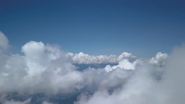 Flying Over the Alpine Mountains