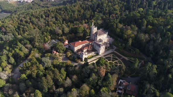 Aerial of Park and Palace of Bussaco Portugal