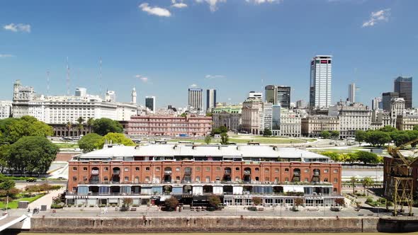 Aerial Over La Plata River in Buenos Aires