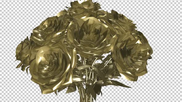 Golden Rose Bouquet - Flying Transition - Pack of 2