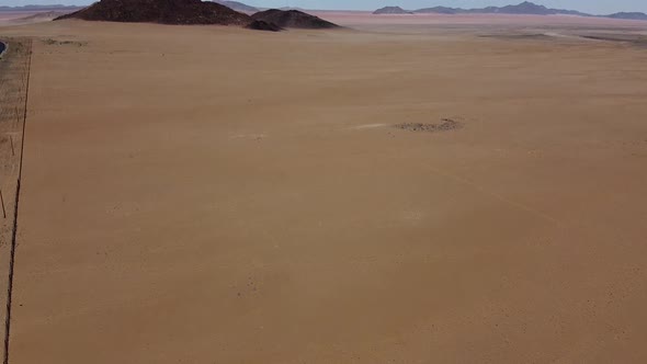 The amazing Namib desert, colorful contrast, blue sky and orange sand, Namibia