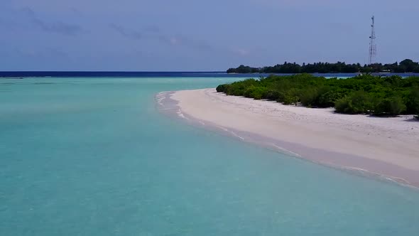 Romantic tourism of sea view beach trip by blue water and sand background near sandbank