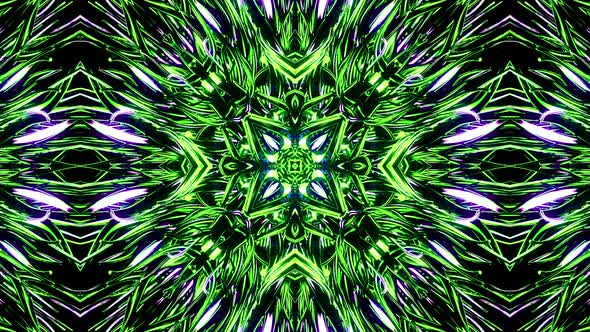 Futuristic kaleidoscope patterns VJ Loop Psychedelic motion Abstract Background