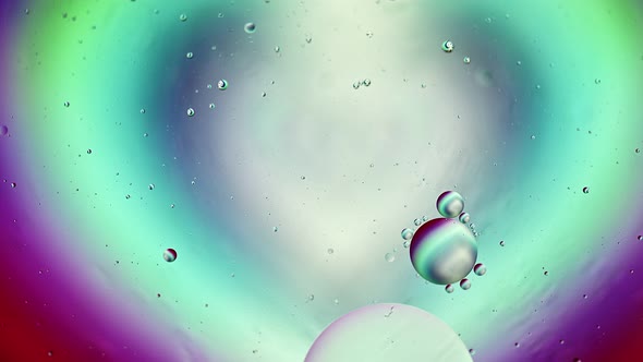 Abstract Colorful Food Oil Drops Bubbles 092