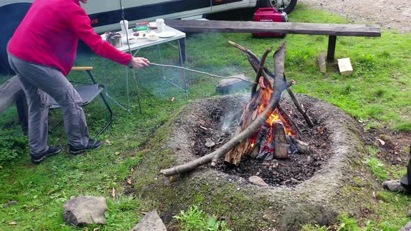 Couple Spending Time Together on a Camping