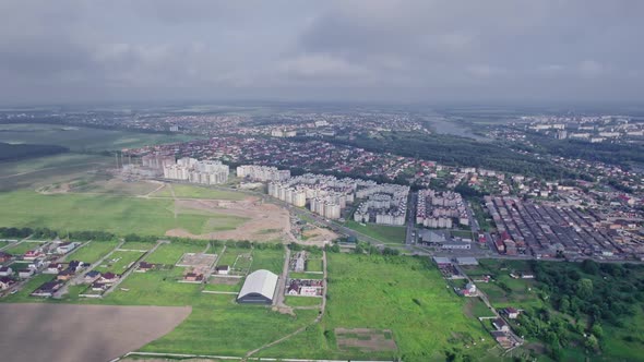 Aerial View of the Saburb Landscape