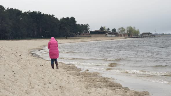 Walking By the Sea in Winter