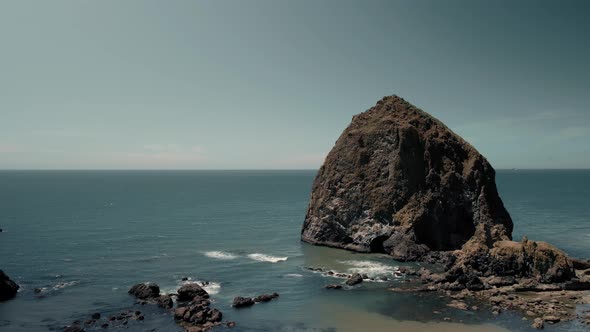 Bird'seye View of the Ocean and Rocks