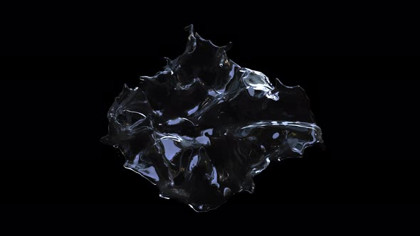 Water splashing explode from center around itself alt