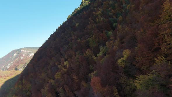 Inspiring Aerial FPV Views of Cinematic Tranquil Mountain Nature Scenic Forest and Countryside