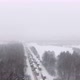 Trucks are Stuck in Traffic on a Snowcovered Highway - VideoHive Item for Sale