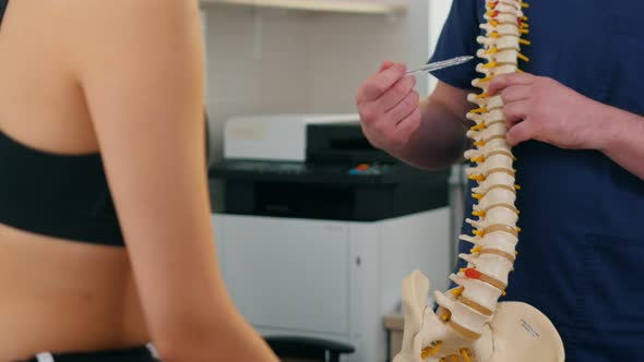 Doctor Inspecting the Young Woman Before the Session