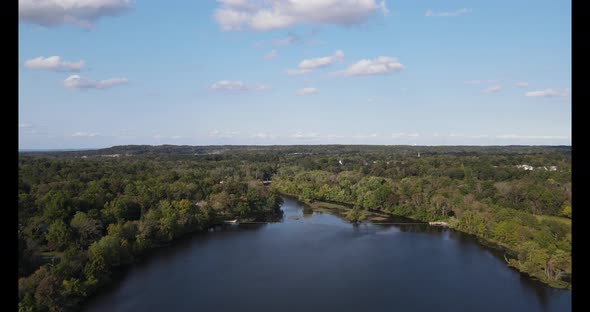 Aerial photography of the river