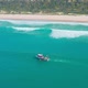 Fishing Boat Floating on Ocean Waves Near Shore - VideoHive Item for Sale