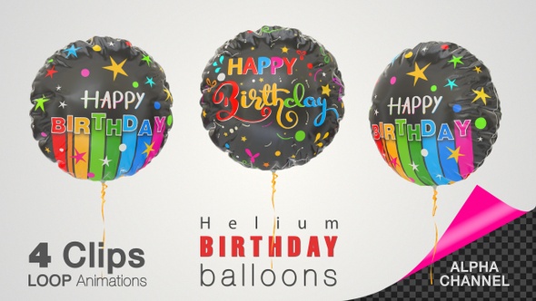 Happy Birthday Celebration Helium Balloons