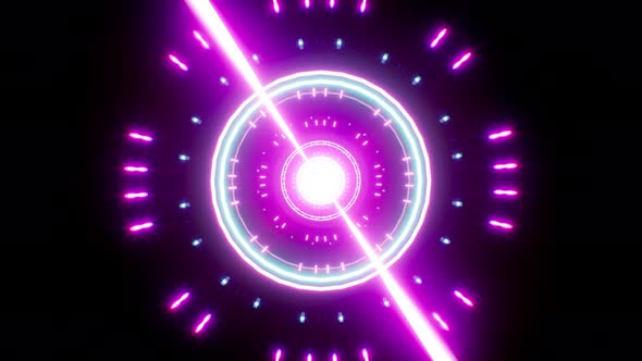 Blinking Light Neon Background 4K