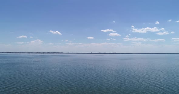 Dnieper River, Kherson Region, Ukraine. Landscapes From Aerial View 