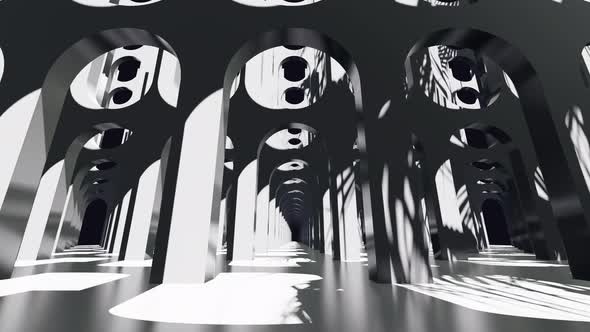 In To Door Abstract Pastel Color Geometry Tunnel 03 4K alt