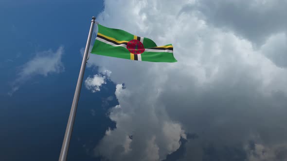 Dominica Flag Waving 4K