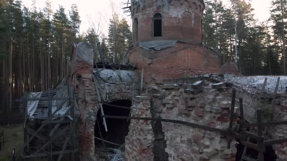 A Ruined Church in the Forest