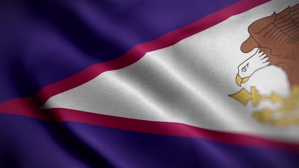 American Samoa Flag Textured Waving Close Up Background HD