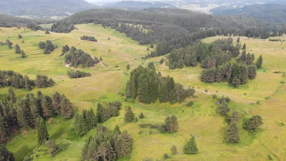 Aerial mountain view