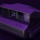 Vintage Polaroid Camera on a turntable with purple light and black background - VideoHive Item for Sale