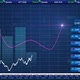 The site tracks stock prices, statistics, data. Control panel interface. Electronic chart with stock - VideoHive Item for Sale