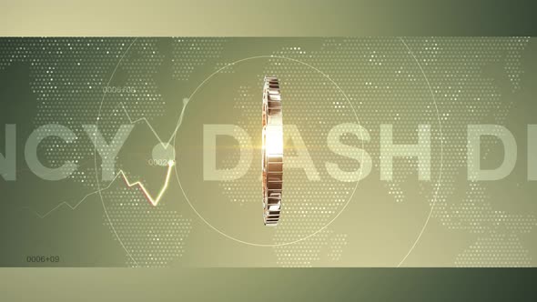 06  - 6 Rotating DASH Cryptocurrency Background 4K