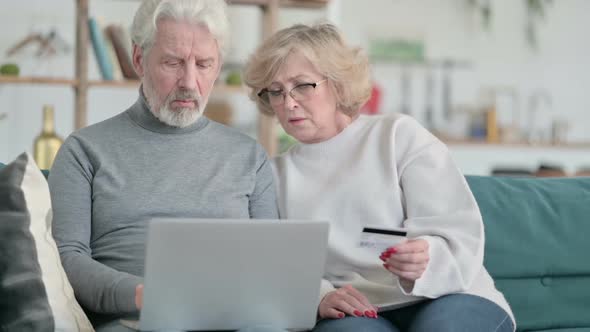 Online Shopping Failure on Laptop By Old Couple at Home