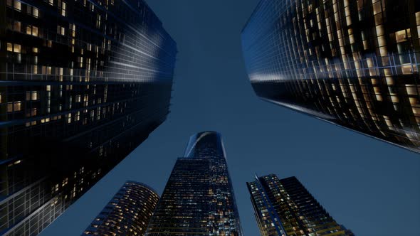 City Skyscrapers at Night