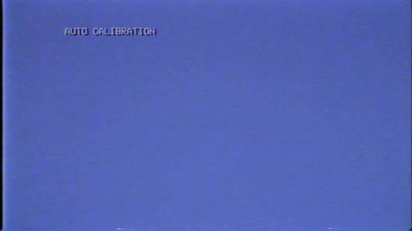 VCR Auto. Calibration on blue screen. alt