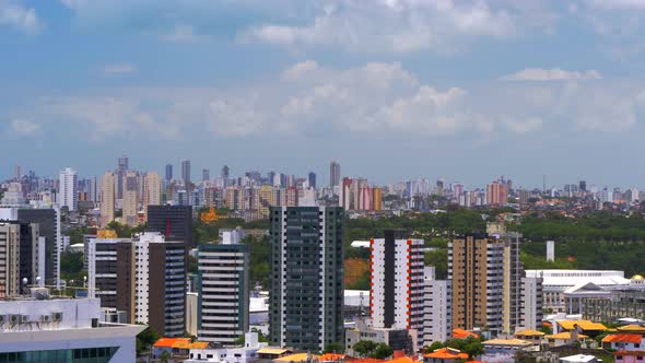 City Air Pollution at Salvador De Bahia High Angle View of Business Center