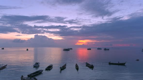 Boats And Sunset