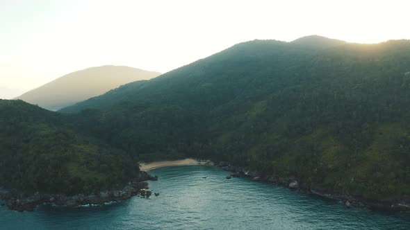Drone video - Aerial - Dawn on the island